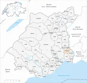 Karte von Bremblens