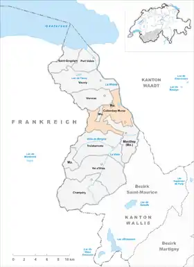 Karte von Collombey-Muraz