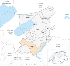 Karte von Courtepin