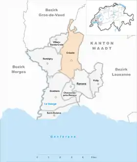 Karte von Crissier