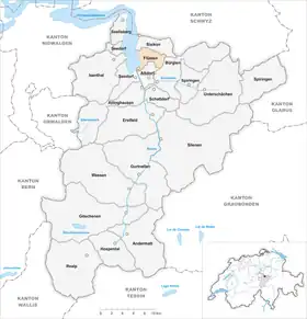 Karte von Flüelen