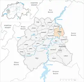 Karte von FreiburgFribourg