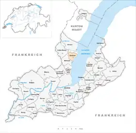 Karte von Genthod
