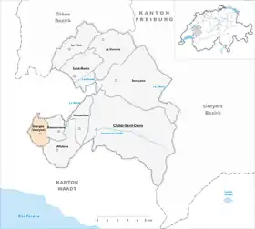 Karte von Granges (Veveyse)