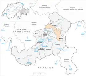 Karte von La Punt Chamues-ch