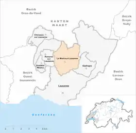 Karte von Le Mont-sur-Lausanne