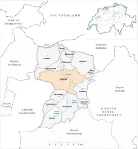 Karte von Liestal