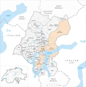 Karte von Lugano