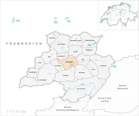 Karte von Pruntrut