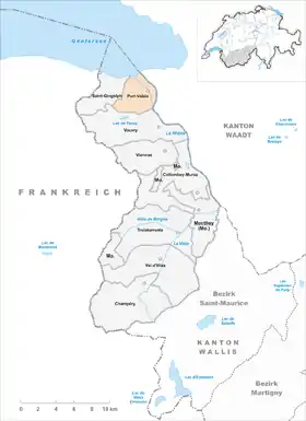 Karte von Port-Valais