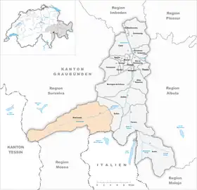 Karte von Rheinwald