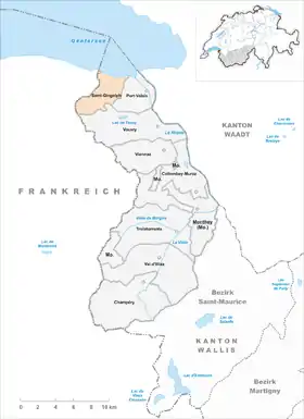 Karte von Saint-Gingolph