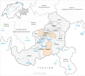 Karte von Samedan