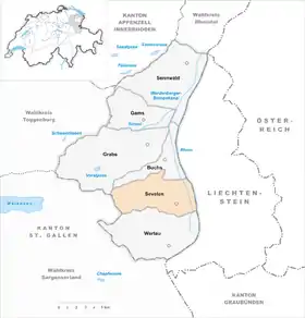 Karte von Sevelen