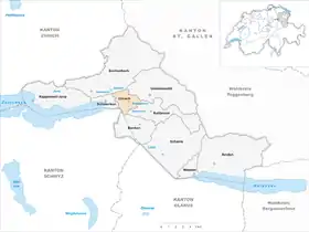 Karte von Uznach