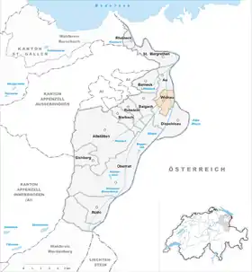 Karte von Widnau