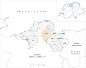 Karte von Zeiningen