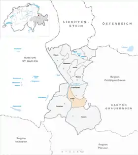Karte von Zizers