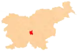 Karte von Slowenien, Position von Grosuplje hervorgehoben