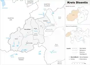 Karte von Disentis