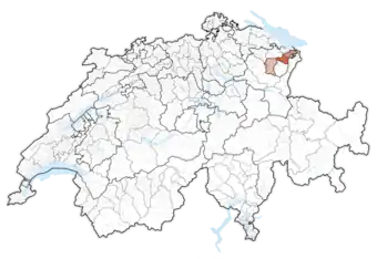 Lage des Kantons in der Schweiz