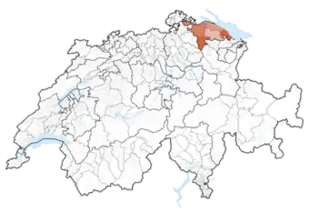 Lage des Kantons in der Schweiz