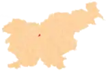 Karte von Slowenien, Position von Mengeš hervorgehoben