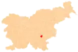 Karte von Slowenien, Position von Občina Mirna Peč hervorgehoben