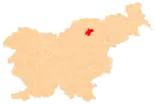 Karte von Slowenien, Position von Občina Mislinja hervorgehoben