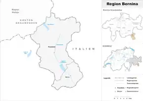 Karte von Region Bernina