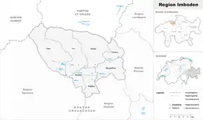 Karte von Region Imboden