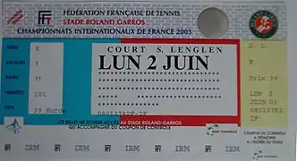 Eintrittskarte von 2003