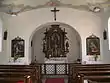 Innenansicht der Filialkirche in Kasten