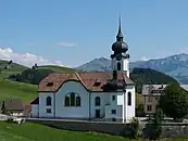 Blick von Norden auf die Kirche