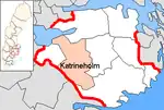 Lage der Gemeinde Katrineholm