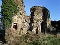 Die Überreste der östlichen Burgmauer 2006