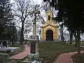 Kruzifix vor der Kapelle Szent Vendel