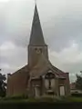 Die Kirche von Erondegem, Rückansicht