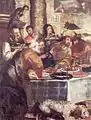 „Das Gastmahl im Haus des Simon“, linker Bildrand.
