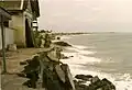 Die Bodenerosion an der Seeseite vor Fort Prinzenstein, Januar 1985