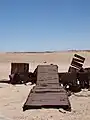 Reste eines Kettenfahrzeuges
