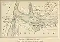 Khartum und Omdurman um 1840: Die Karte zeigt vier kleine Siedlungen in Omdurman.