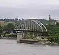 Träger der alten Brücke als Denkmal