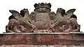 Wappen von Groenesteyn am Torbogen des Schlosses Groenesteyn