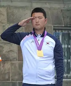 Kim Woo-jin bei der Weltmeisterschaft 2015