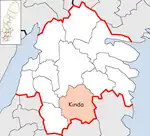 Lage der Gemeinde Kinda
