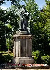 Lutherdenkmal auf dem Lutherplatz in Kirchberg