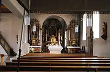 Der Innenraum der Pfarrkirche