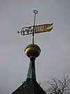 Wetterfahne mit Jahreszahlen 1725 und 1978
