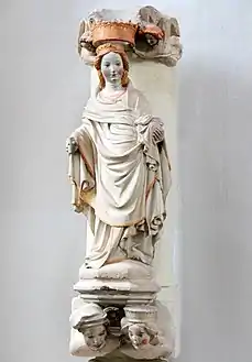 Marienfigur vor der Stele 1.&nbsp;Hälfte 15.&nbsp;Jh.